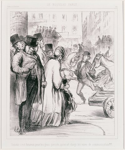The New Paris - How Fortunate for Busy People that the Communication Routes have been Expanded by Honoré Daumier